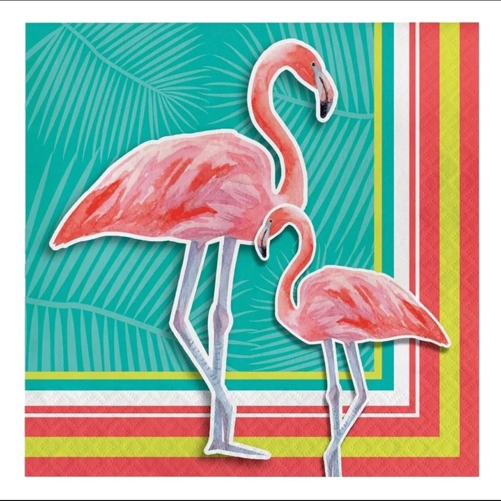 Flamingo Island Oasis 2-ply Paper Luncheon Napkins, 16 ct